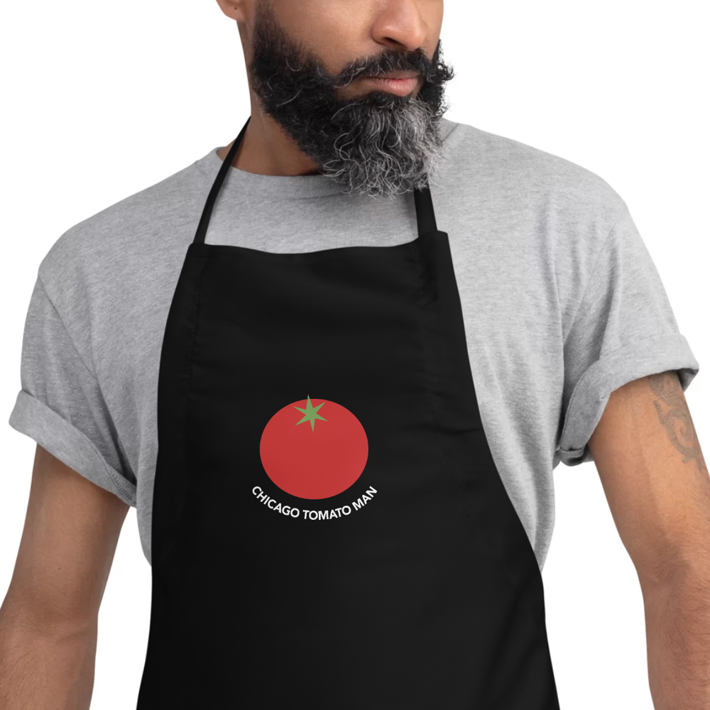 Chicago Tomato Man apron — Chicago Tomato Man